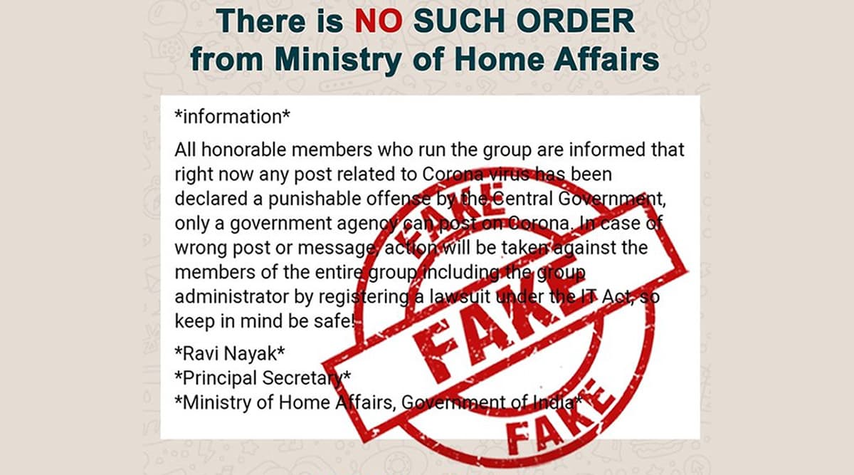 Coronavirus-Related Messages, News And Posts Banned in WhatsApp Groups? Fake Viral Message Fact-Checked by PIB Coronavirus-Related Messages, News And Posts Banned in WhatsApp Groups? Fake Viral Message Fact-Checked by PIB