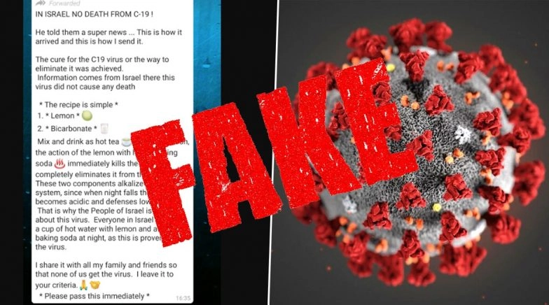 In Israel No Death From COVID-19 Due to 'Lemon Drink'? Here's Truth Behind Fake WhatsApp Forward