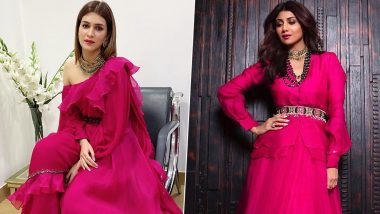 Fashion Face-Off: Kriti Sanon or Shilpa Shetty in Ridhi Mehra Fuchsia Pink Ensembles!