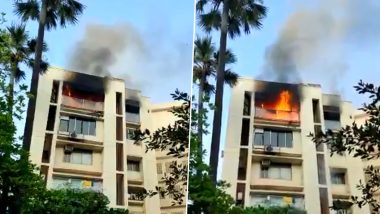 Fire in Mumbai's Bandra: Blaze Engulfs Sea Springs Building in Bandstand, One Killed