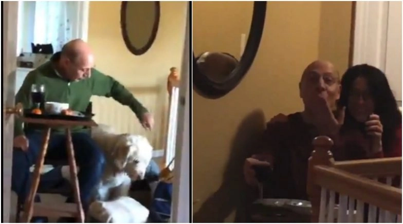 Self-Quarantining Girl's Parents Join Her For Every Meal From The Hallway, Video Goes Viral