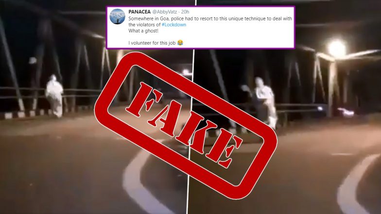 Fact Check: Did Goa Police Use a 'Ghost' as Novel Technique to Scare Lockdown Violators? Know Truth About This Viral Video