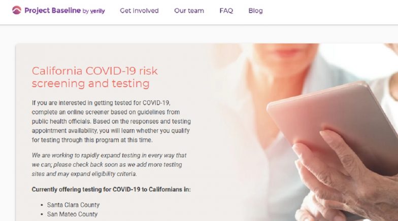 Coronavirus Testing Website by Google's Verily Goes Live For US ...