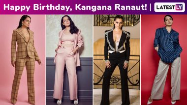 Kangana Ranaut Birthday Special: All of Her Feisty and Fabulous Pantsuit Moments That Spell Business but Make It Fashion!
