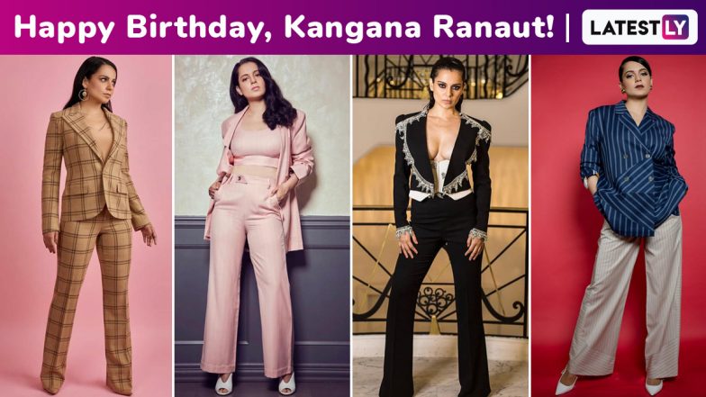 Kangana Ranaut Birthday Special: All of Her Feisty and Fabulous Pantsuit Moments That Spell Business but Make It Fashion!