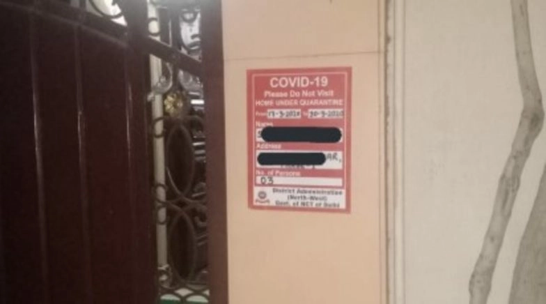Delhi And Chandigarh Label Houses Of Those Under COVID-19 Quarantine