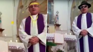 Italian Priest Turns on Filters by Mistake During Live Streaming Mass; Internet is in Splits (Watch Video)