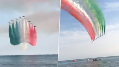 Italy Air Force Exhibits Incredible Airshow to Lift Morale of Quarantined Citizens Amid Coronavirus Outbreak, Watch Video