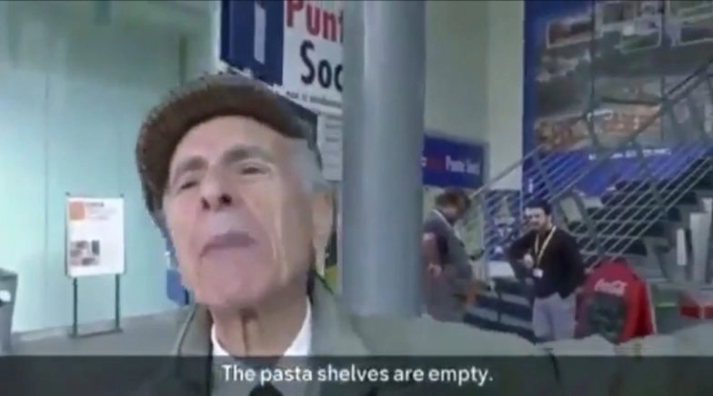 Video of Italian Man Complaining About Pasta Shortage Amid Coronavirus Goes Viral