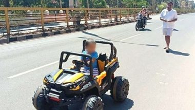 JD(S) MLA Defies Coronavirus Lockdown, Helps Grandson Drive Toy Car on Deserted Road - Watch Video