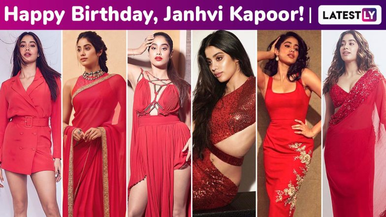 Happy Birthday, Janhvi Kapoor! Here’s Why Your Passion for Shades of Red Have You Flitting From Being a Flaunt, Siren, Femme Fatale and a Seductress!