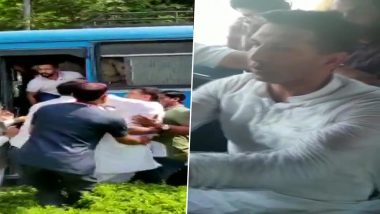 Madhya Pradesh Minister Jitu Patwari Detained Following Scuffle With Bengaluru Police, Had Gone to Meet Rebel Congress MLAs (Watch Video)