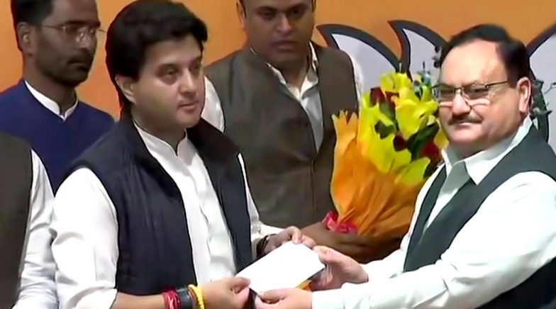 Jyotiraditya Scindia Joins BJP in Presence of Party President JP Nadda