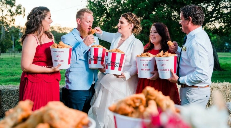 Australian Couple Has First KFC-Themed Wedding Ceremony, View Pics and Video