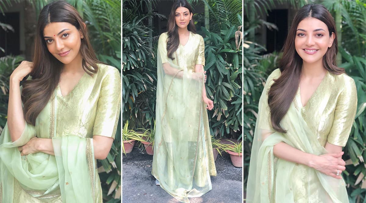 Kajal Aggarwal Is Sublime Chic in Pastel Green Raw Mango Creation That  Looks Like a Must Have Summer Wardrobe Style! | 👗 LatestLY