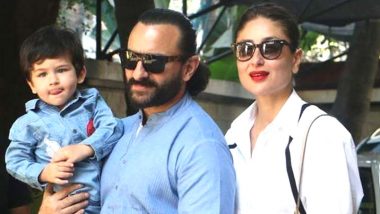 COVID-19 Lockdown: Kareena Kapoor Khan Shares a Candid Pic of Saif Ali Khan and Taimur in Bathrobes, Urges Fans to Be Home