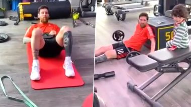 Lionel Messi Joined by Son Ciro As Barcelona Captain Shares Home Workout Video Amid Coronavirus Outbreak