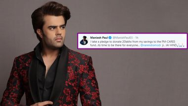 COVID-19 Relief: After Akshay Kumar and Varun Dhawan, Maniesh Paul Pledges Rs 20 Lakh to Narendra Modi's PM Cares Fund (View Tweet)