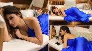 Mouni Roy Is Sultry, Sensational and Lazing Around in an Endless Satin Blue Backless Gown Under Quarantine!