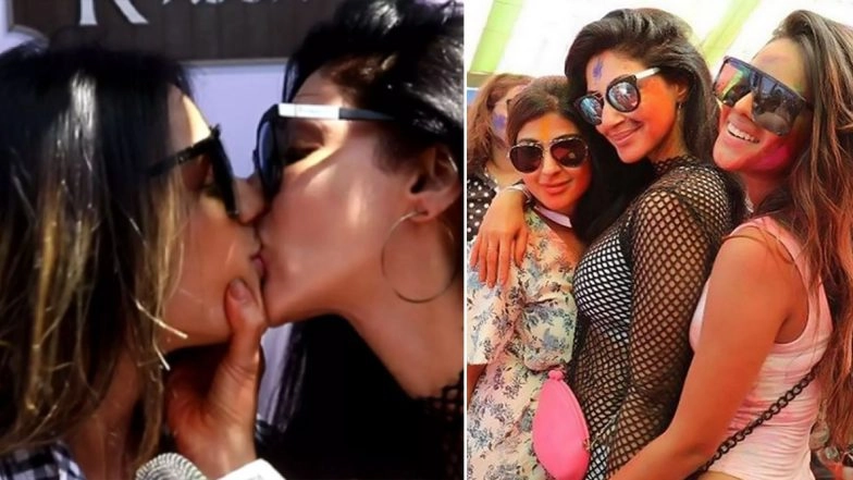 Holi 2020: When Nia Sharma and Reyhna Pandit Locked Lips At Ekta Kapoor's Holi 2019 Bash (Watch Throwback Video)