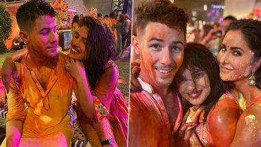 Nick Jonas Celebrates His First Holi With Priyanka Chopra, Katrina Kaif and Other Bollywood Celebs, Colourful Pictures Are Out!