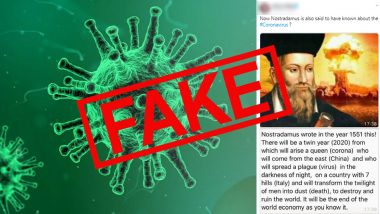 Fact Check: Nostradamus' Theory About Coronavirus Prediction is False, Know Truth About The Viral Image