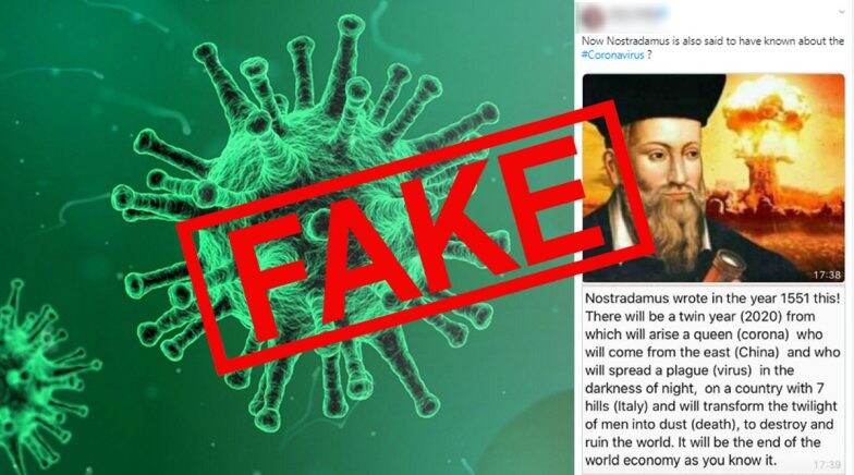 Nostradamus' Theory About Coronavirus Prediction is False, Know Truth About The Viral Image