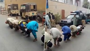 Coronavirus Lockdown in Pakistan: Officials in Karachi Make Loiters in Street Do Sit-Ups as Punishment; Watch Video