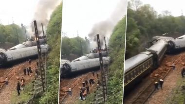 Passenger Train Derailed by Landslide Debris in China's Hunan Province