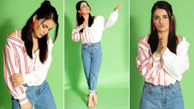 Radhika Madan Lends Us the Chicest Way to Pair an Oversized Shirt With Vintage Denims for Angrezi Medium Promotions!