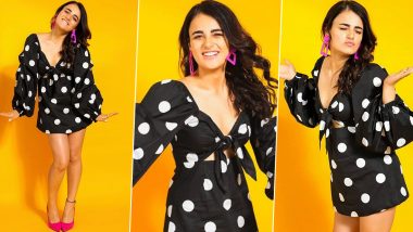 Radhika Madan Is Rocking a Lot of Polka Dots With a Dash of Pink Pumps for Angrezi Medium Promotions!