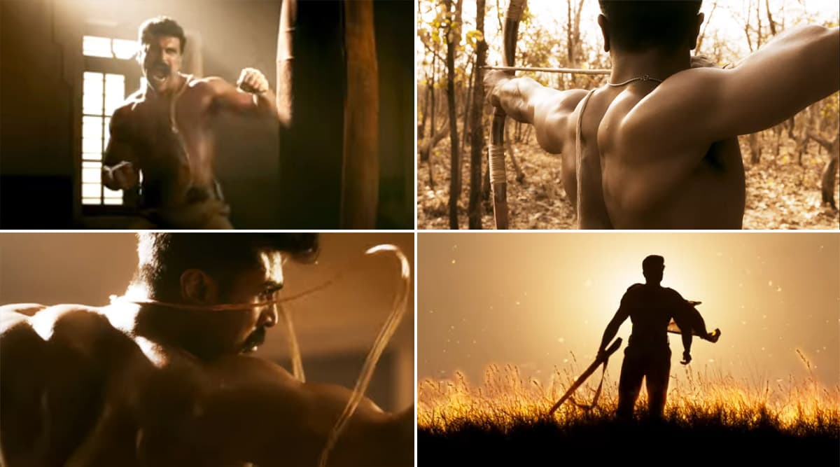 RRR: Jr NTR Introduces Ram Charan’s Look As Alluri Sitarama Raju, The Fierce Revolutionary Freedom Fighter! (Watch Video) RRR: Jr NTR Introduces Ram Charan’s Look As Alluri Sitarama Raju, The Fierce Revolutionary Freedom Fighter! (Watch Video)