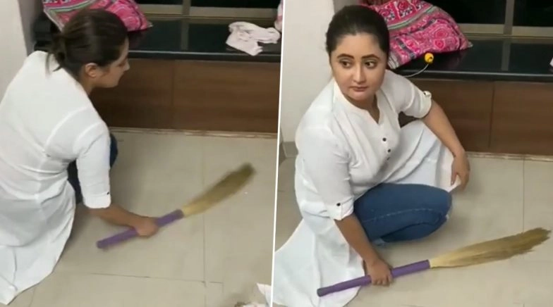 Rashami Desai Sweeps Her House Floor Amid COVID-19 Lockdown!