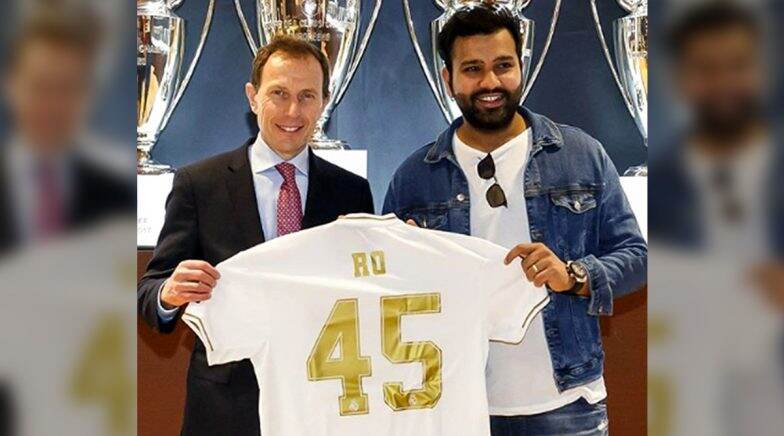 Rohit Sharma Presented With Customised Real Madrid Jersey After Club Registers El Clasico Win