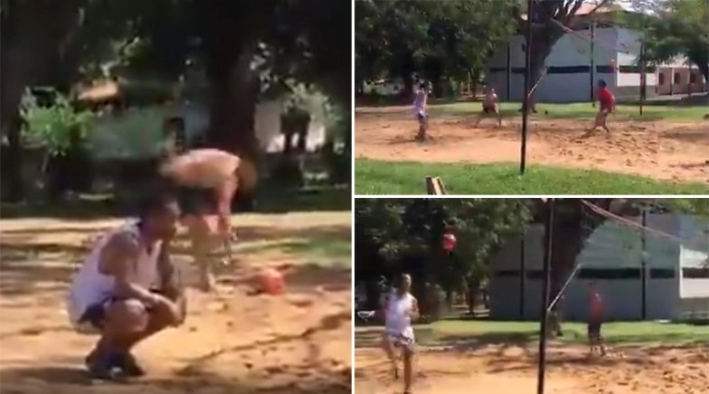 Ronaldinho in Prison: Video of Footballer Playing Foot-Volleyball With Inmates Emerges Online