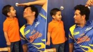 Sachin Tendulkar Plays with Irfan Pathan's Son Imran, Shares Video