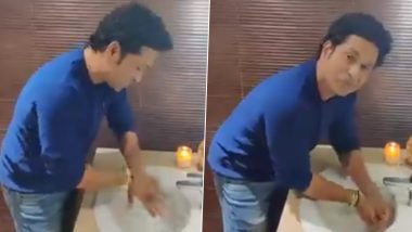 Sachin Tendulkar Takes On WHO’s Safe Hands Challenge to Emphasise on Importance of Washing Hands Amid Coronavirus Outbreak