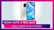 Redmi Note 9 Pro Max First Sale Postponed Due To Lockdown In India To Fight Against Coronavirus