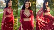 Sanjana Sanghi Is in Some Mood for Crimson Red and It&rsquo;s Elegant, Ethnic and Enchanting!