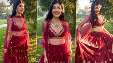 Sanjana Sanghi Is in Some Mood for Crimson Red and It’s Elegant, Ethnic and Enchanting!