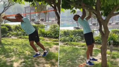 Shikhar Dhawan Takes to Outdoor Exercise As Gyms Are Closed Due to Coronavirus Outbreak (Watch Video)