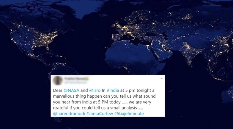 Twitterati Asks NASA and ISRO to Analyse the Effect of Sound Waves From Earth at 5 PM 