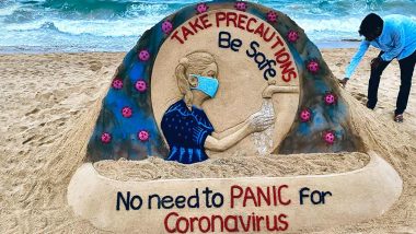 Coronavirus in India: Sand Artist Sudarsan Pattnaik Creates Sand Art to Spread Awareness on the Deadly COVID-19