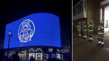 UK Citizens, Politicians And Royals Clap For NHS Workers Fighting Coronavirus, Popular Landmarks Light Up in Blue in Their Honour (See Pictures And Videos)