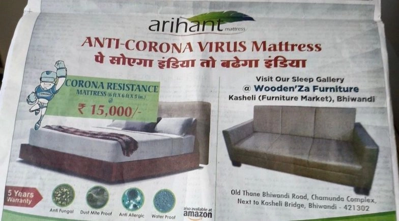 Products that Make Misleading Ads With Claims Like 'Anti-Coronavirus' to Face the Wrath of ASCI
