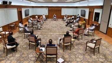 Social Distancing Seen at Union Cabinet Meeting Chaired by PM Narendra Modi Today Amid Coronavirus Lockdown in India, View Pic
