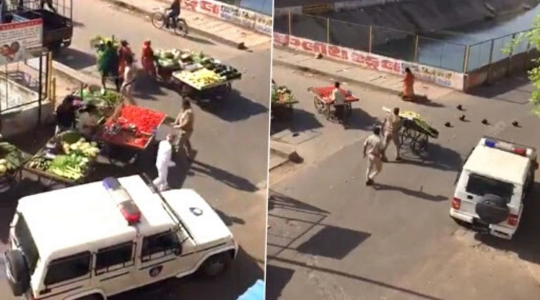 Gujarat Police Inspector Suspended For Harassing Vegetable Vendor, Watch Video