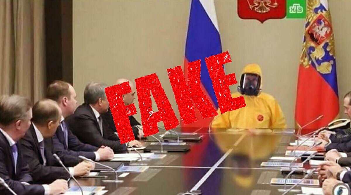 Fake Image of Vladimir Putin Wearing Yellow Hazmat Suit in Meeting With Russian Officials Goes Viral; Here's a Fact Check Fake Image of Vladimir Putin Wearing Yellow Hazmat Suit in Meeting With Russian Officials Goes Viral; Here's a Fact Check