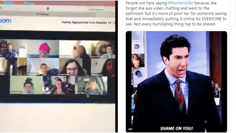 Woman Accidentally Uses The Toilet While on Work Video Call, Netizens Shower Support to #PoorJennifer Slamming Her Co-workers As Video Goes Viral