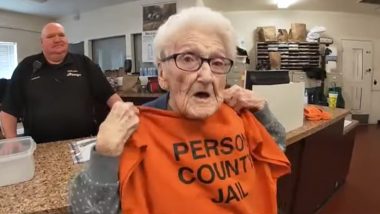 Weird Birthday Wish! North Carolina Woman Goes to Jail on Her 100th Birthday on Charges of 'Indecent Exposure' (Watch Video)